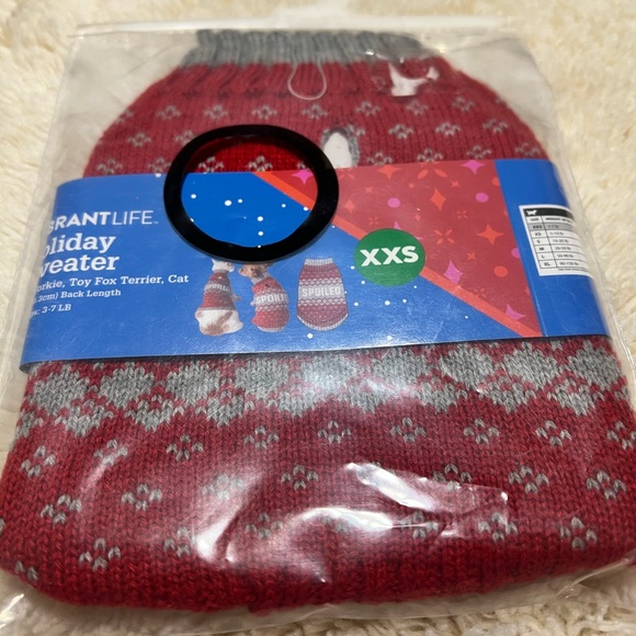 Vibrant Life Spoiled Holiday Dog Sweater NWT - Picture 4 of 6